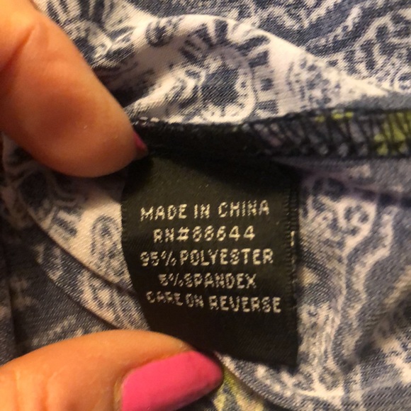 Glamour Chevron Navy Bright Green Pattern Comfort Stretch Maxi SZ 10 - Picture 8 of 9